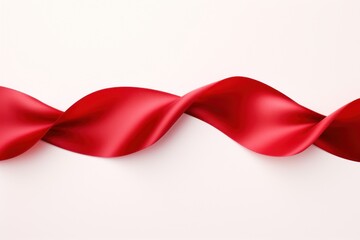 a red ribbon twisted in a loop