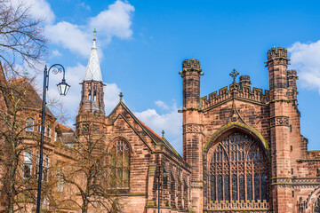 Chester, Cheshire, England, UK: Chester Cathedral dedicated to Christ and the Blessed Virgin Mary - 748278522
