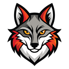 coyote head logo vector illustration