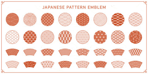 日本の伝統的な和柄のフレームセット