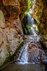 Aq Su Waterfall Cascades in Golestan National Park, Iran