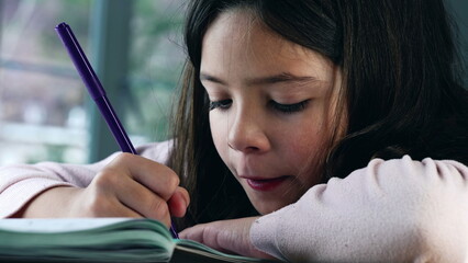 Artistic Child Captivated in Drawing - Close-up of Creative Expression