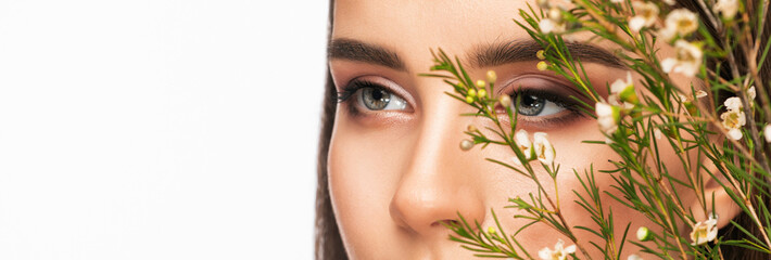 The make-up artist does Long-lasting styling of the eyebrows and makes the procedure of lamination...
