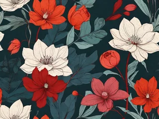 Gardinen Flower illustration in pastel colors. Floral background. Vintage style. © vytautas