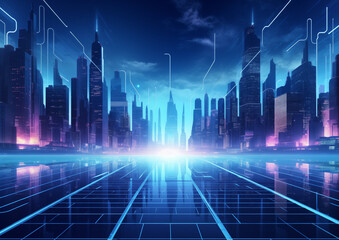 Futuristic Fintech Bacground