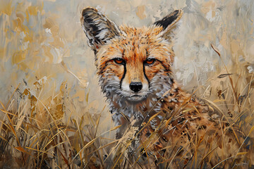impressionism art cat fox