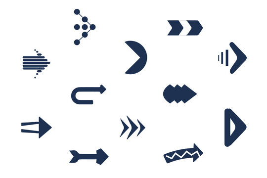 Modern arrow cursor icons set. Collection arrows sign. Arrow vector collection. Hand drawn arrow mark icons vector