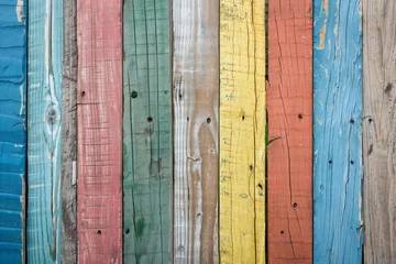 Fototapete Alte Flugzeuge Texture di un piano di legno multi colore pastello