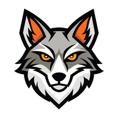 coyote head logo vector illustration