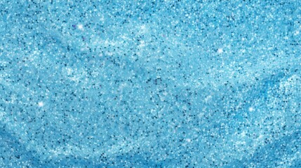 Fototapeta na wymiar Blue glitter sparkles scattered on a solid blue backdrop, creating a mesmerizing effect. Sparkles of different sizes add depth and dimension, perfect for a touch of glamour in your projects.