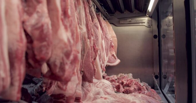 pork in the market showcase