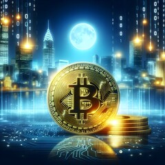 Bitcoin and City Reflection
