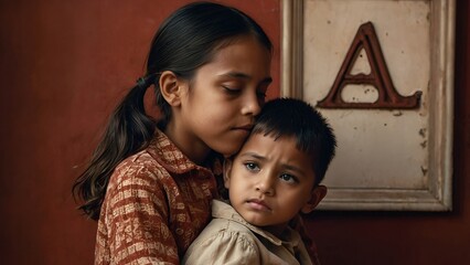 big sister with her little brother