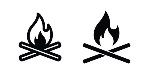 Campfire icon. flat illustration of vector icon