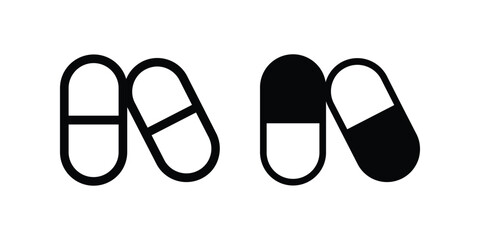 Capsules icon. flat illustration of vector icon
