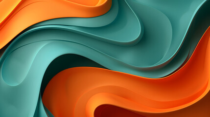 Vibrant 4K Abstract Masterpiece: A Stunning Fusion of Colors and Textures with Teal and Orange Hues