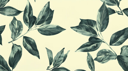 Nature's Beauty: A Vintage-Inspired Illustration of Organic Plant and Leaf Patterns in Pencil Drawing - Minimalistic, Clean Design, 4K Wallpaper