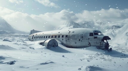 the plane crashed in the mountains
