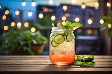 A chic cocktail presented 