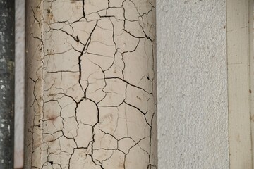 old cracked paint on pipe surface texture