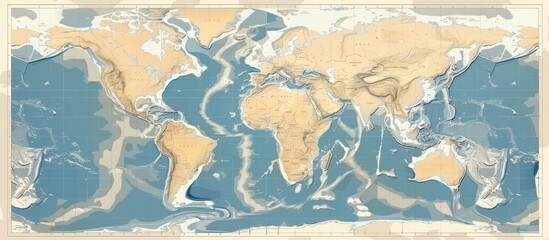 Spectacular realistic world map
