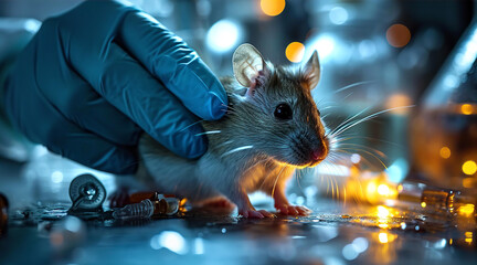 Science laboratory rat, testing mouse