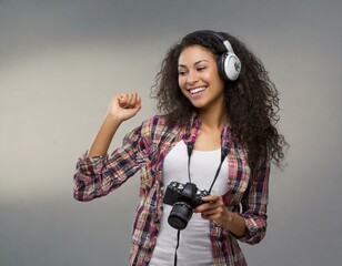 people created with artificial intelligence listening to music