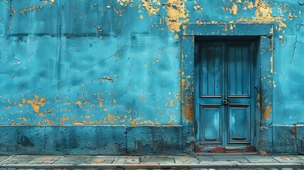 Walls with blue colors