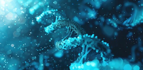 Vibrant DNA Strands Illustration