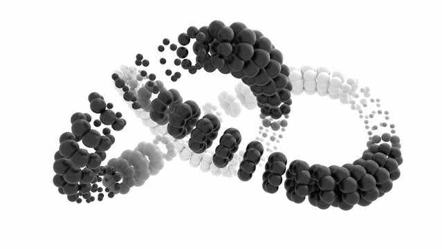 visual complexity abstract 3d loop animation. Can be used to represent creative design metamorphosis, oddly satisfying transformation, smooth shapes morphing