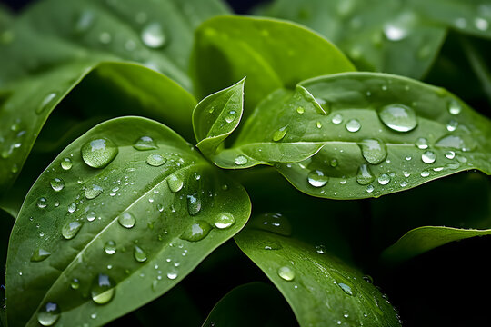 Dewy Delight: Leaf Embellished with Nature's Elixir