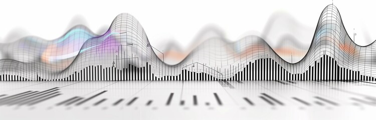 stock market graph black and white like a chart with dots and lines