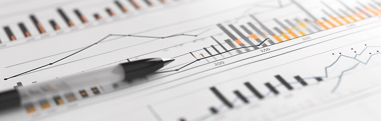 stock market graph black and white like a chart with dots and lines