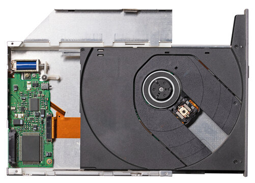 Old CD reader used in portable computers.