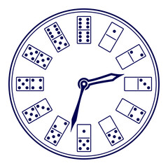 Domino clock illustration