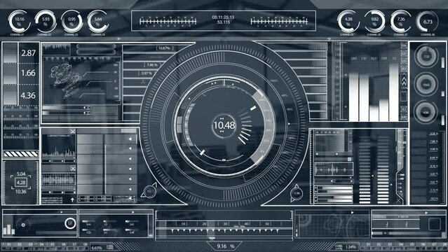 Animation of digital data processing over screens