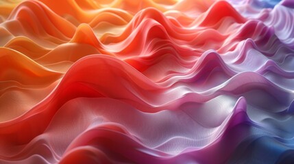 Fototapeta premium Vibrant Abstract Wavy Spectrum Backdrop for Product Advertising Generative AI