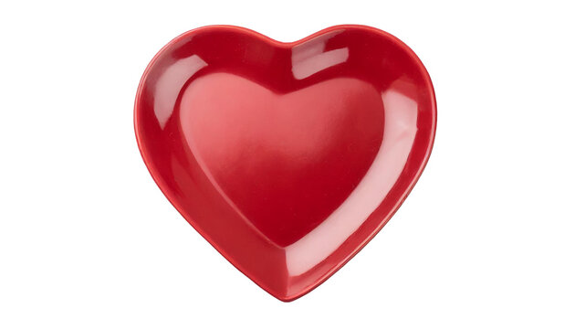 Red heart isolated on a transparent background.