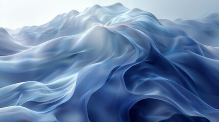 Obraz premium Blue Abstract Wave Background for Styling Generative AI
