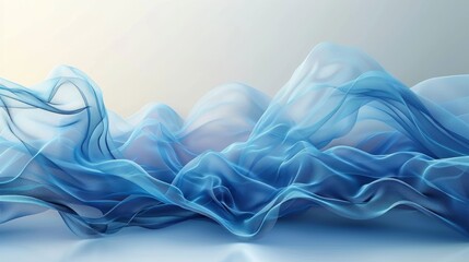 Blue Abstract Wave Background for Styling Generative AI
