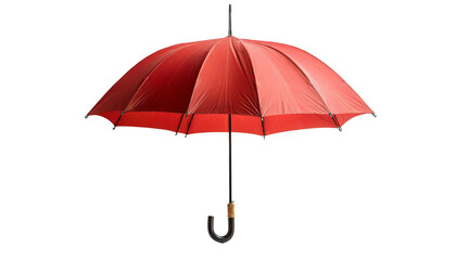 Red umbrella isolated on transparent background.