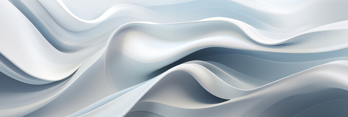 abstract white wavy background. generative ai