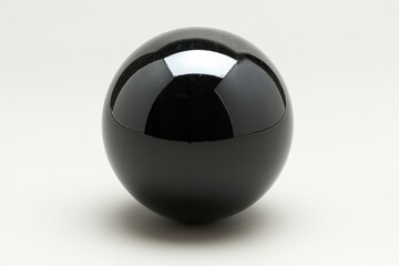 Professional Image of a Black Sphere on White Background Generative AI