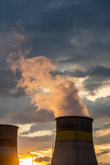 factory smoke coming out of chimney pollution and global warming