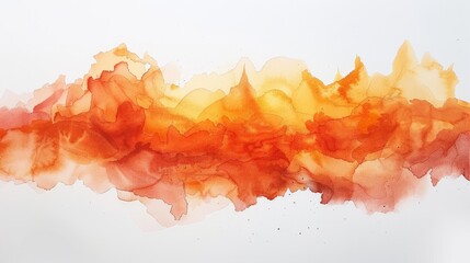 Watercolor Stain on White Background Generative AI