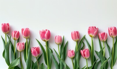 Pink Tulips with Clean and Minimal Layout Generative AI