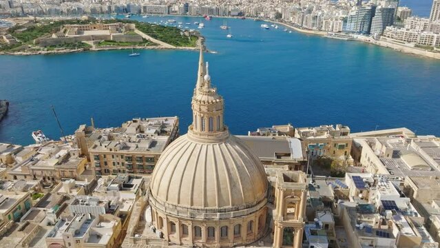 Basilica Our Lady of Mount Carme in Valletta and Manoel island, Malta