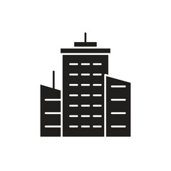 Skyscraper building icon design, isolated on white background, vector illustration