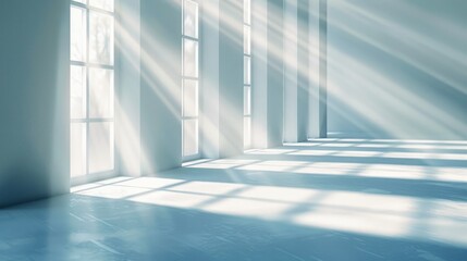 Obraz premium Subtle Natural Light and Shadows on Minimalist Wall Generative AI