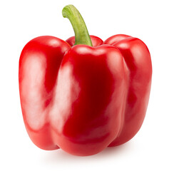 red bell pepper isolated on the white background. Clipping path - 748314907